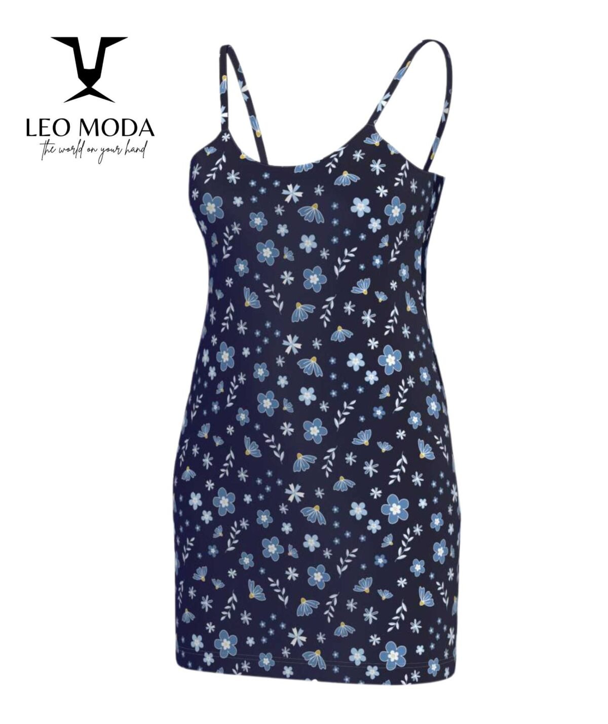 Summer women's cash - light blue flower
