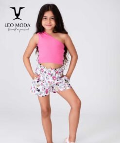 Fuchsia - طقم تيشيرت وشورت اطفال صيفي - Fuchsia