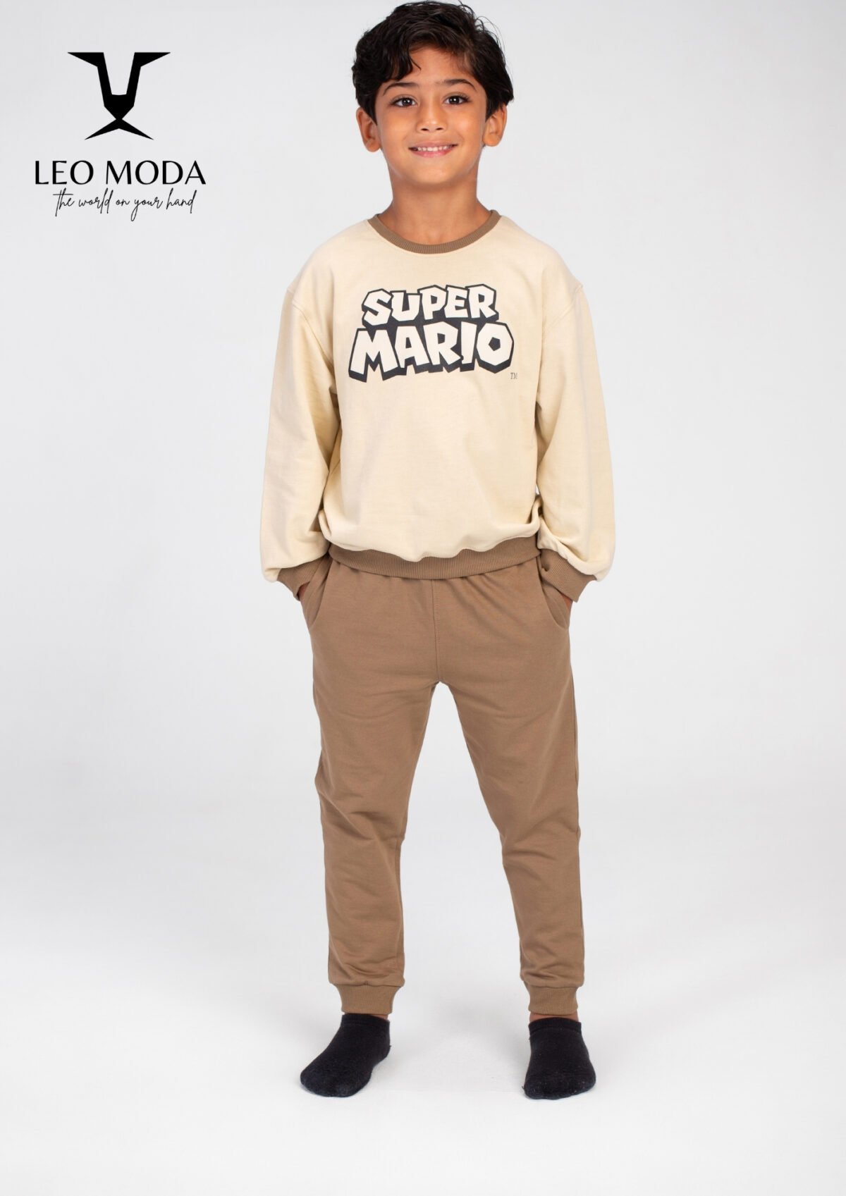 Autumn children's pajamas Super Mario