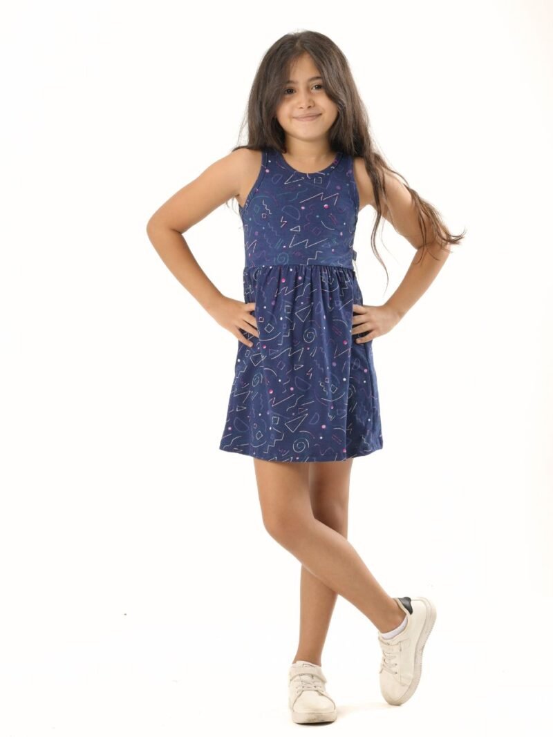 Children's summer dress-Dark Blue
