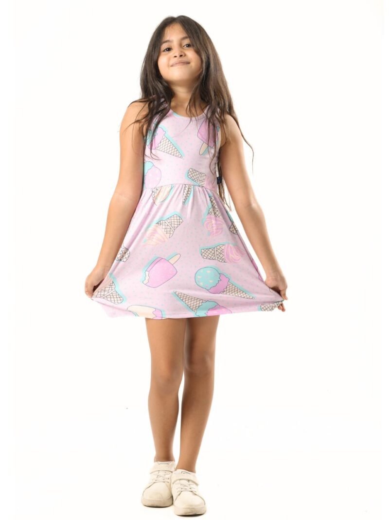 Children's summer dress- Pink Ice Cream