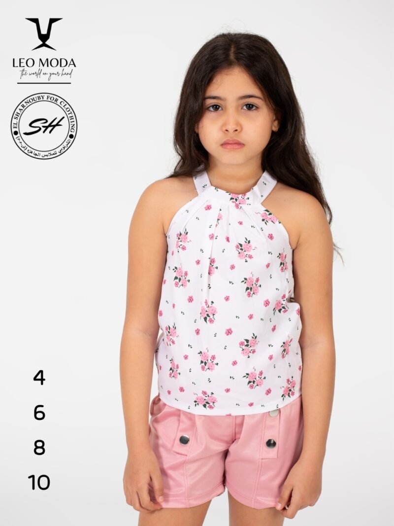 Summer children's T-shirt and shorts set - PINK