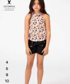 Summer children's T-shirt and shorts set - BLACK