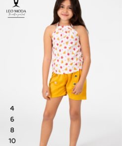 Summer children's T-shirt and shorts set - YELLOW