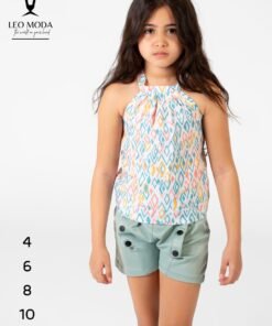 Summer children's T-shirt and shorts set - AQUA