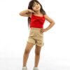 Summer children's T-shirt and shorts set - RED