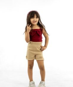 Alternative view of Summer children's T-shirt and shorts set - BURGUNDY