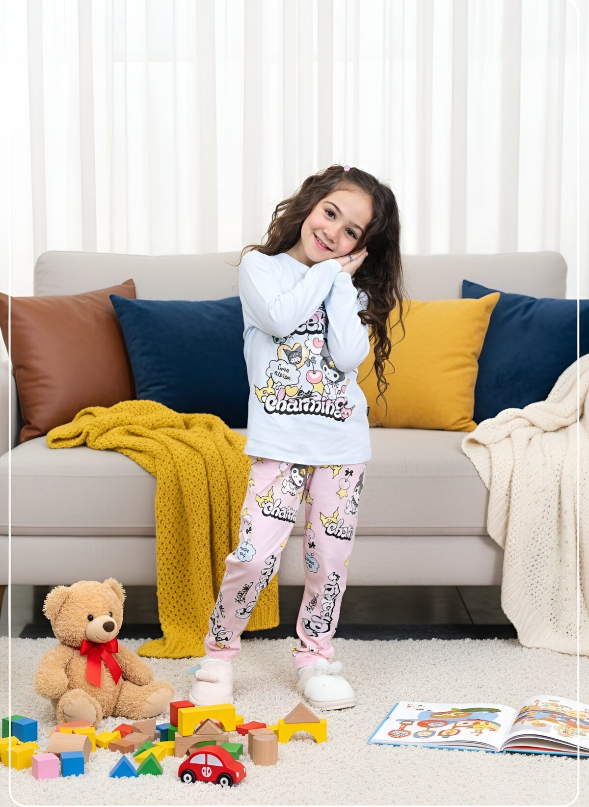 Girls' autumn pajamas-Cheeky Charmins - Image 5