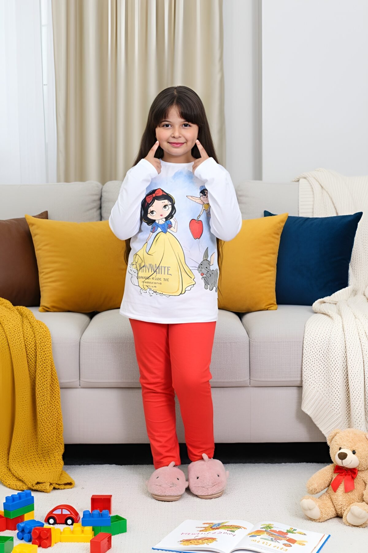 Girls' autumn pajamas-Snow White - Image 3