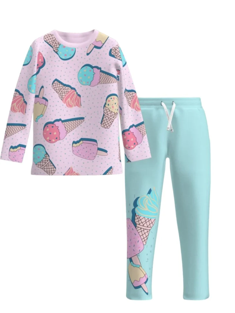 Girls' autumn pajamas-Ice Cream
