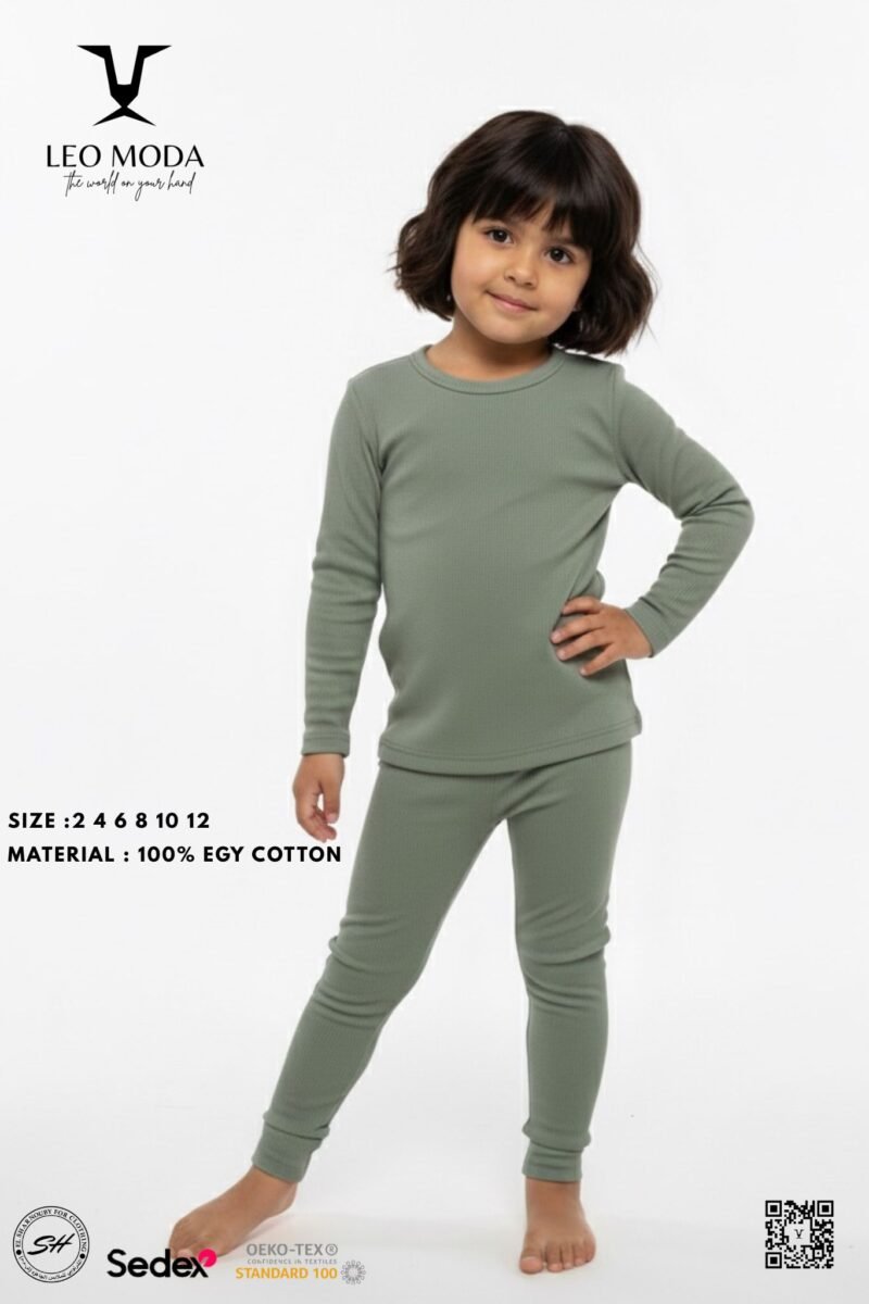 Girls' heaters, olive green