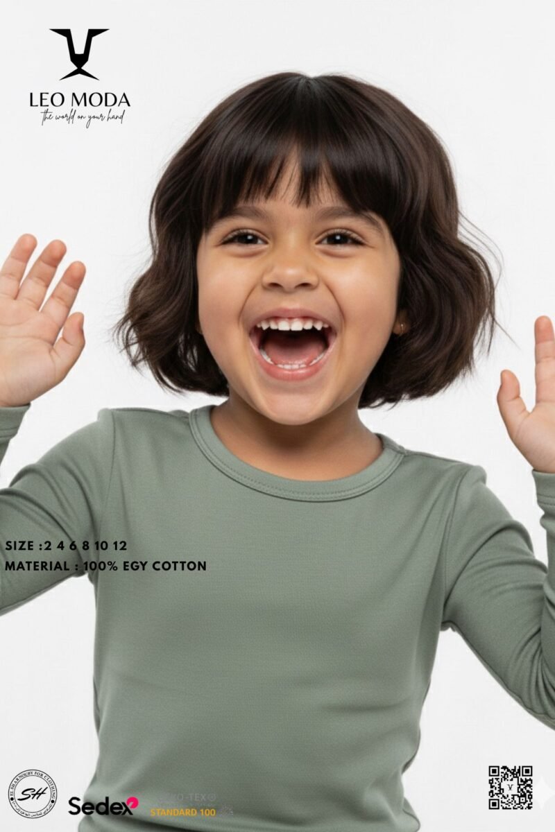 Alternative view of Girls' heaters, olive green