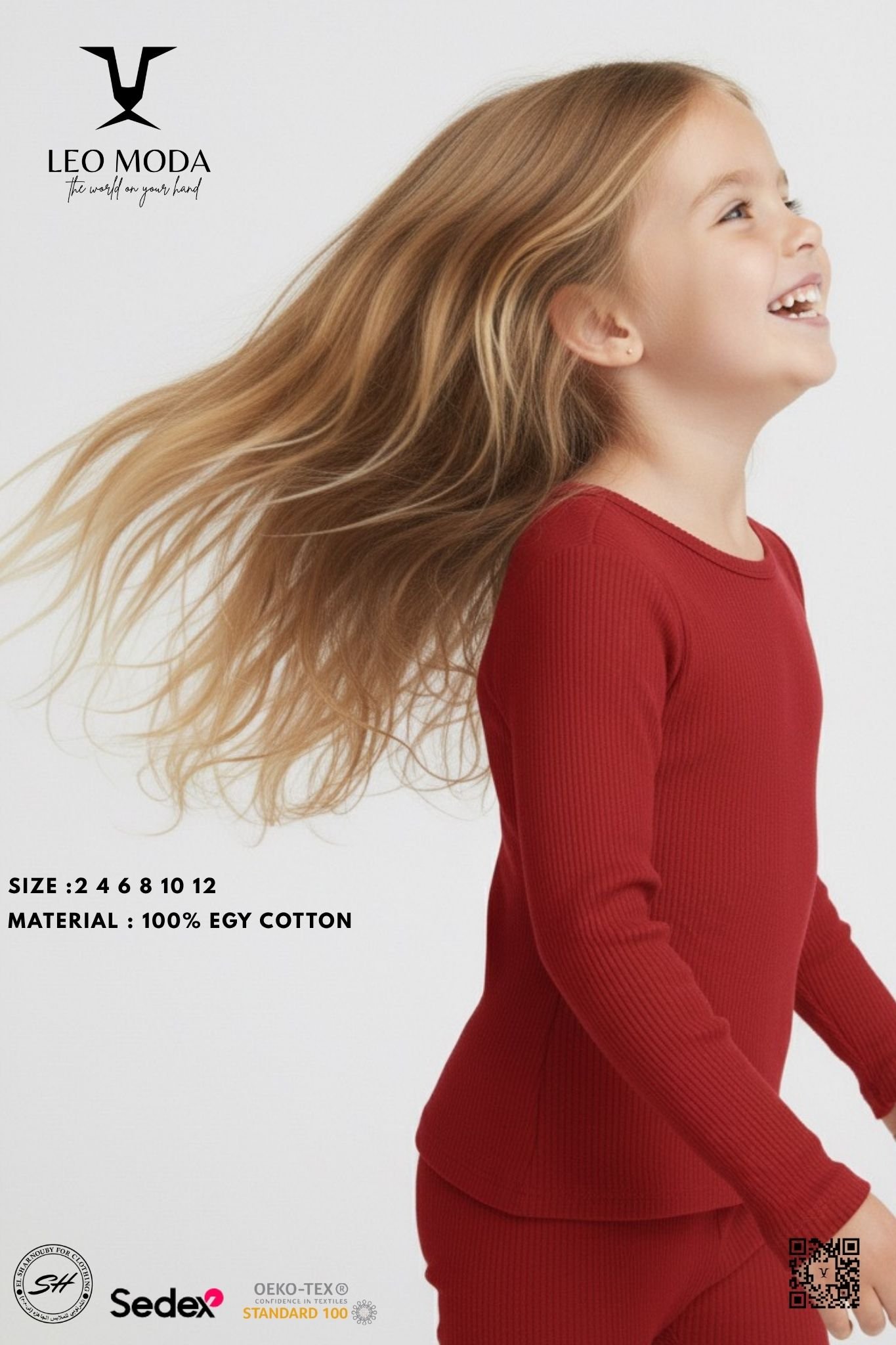 Girls' heaters, Dark red - Image 3