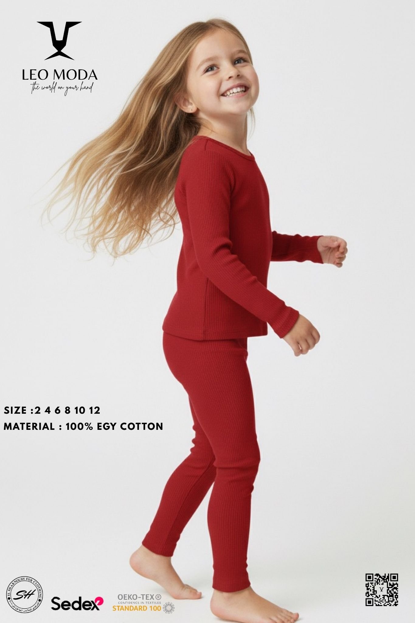 Girls' heaters, Dark red - Image 2