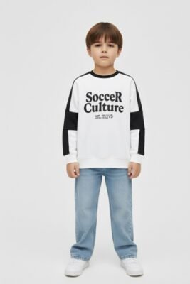 Boys' sweatshirt-black and white