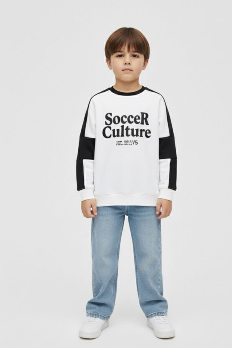 Boys' sweatshirt-black and white