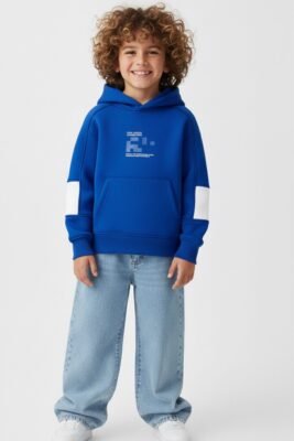 Boys' sweatshirt-blue