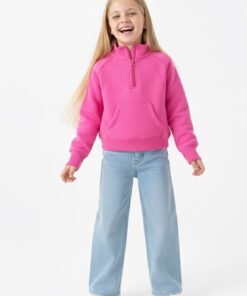 Girls' sweatshirt-Fuchsia