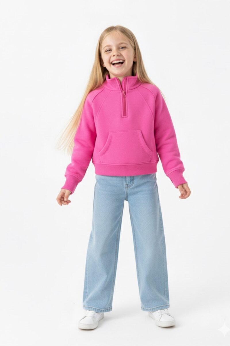 Girls' sweatshirt-Fuchsia