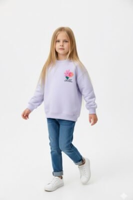 Girls' sweatshirt-Flower