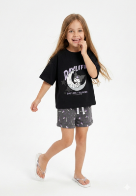 Girls' pajamas-Daylife+kuromi