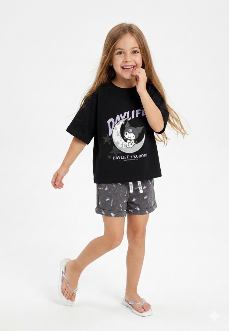 Girls' pajamas-Daylife+kuromi