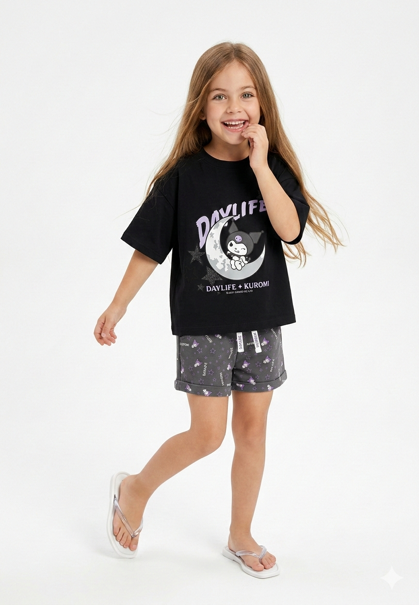 Girls' pajamas-Daylife+kuromi