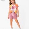 Girls' summer pajamas-Watercolor Floral