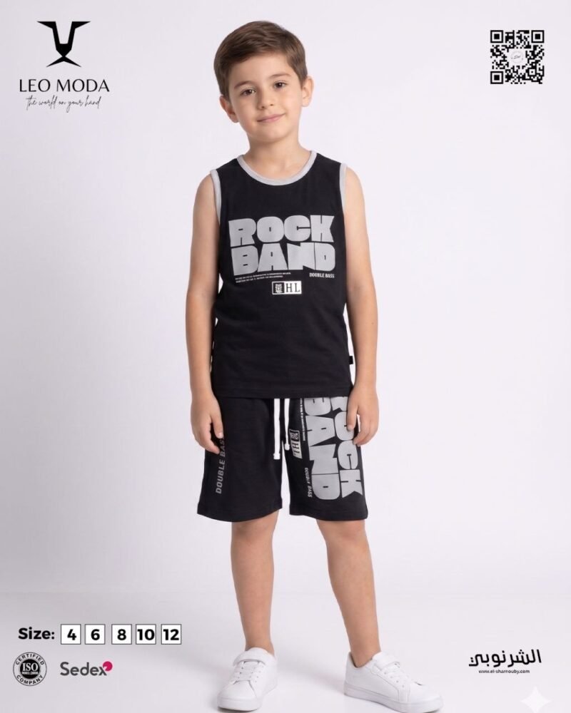 Boys' summer pajamas-Rock Band