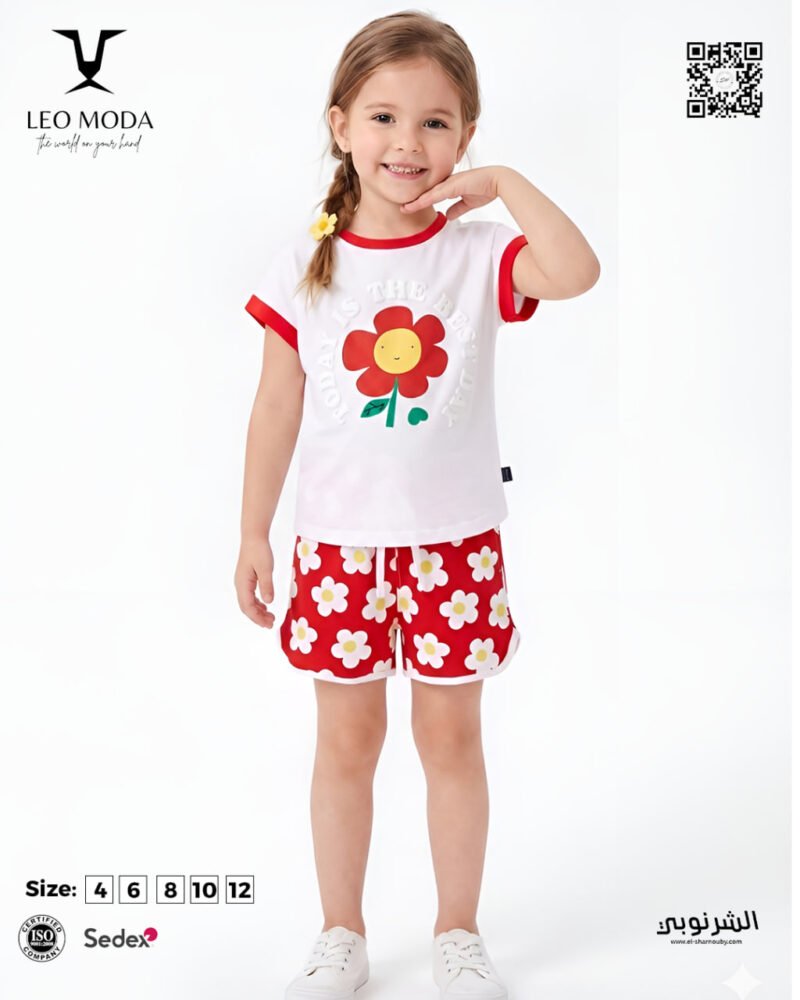 Girls' summer pajamas-flower