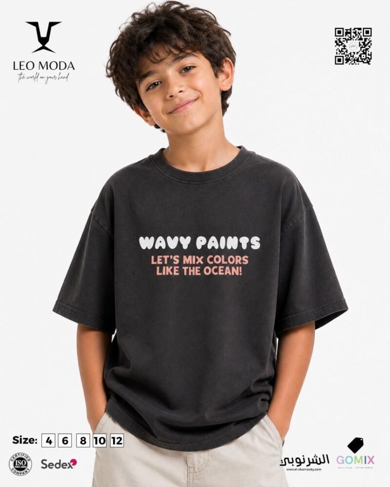 Boys' summer t-shirt-Black
