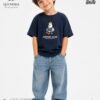Boys' summer t-shirt-Navy blue