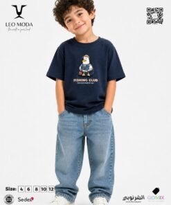 Boys' summer t-shirt-Navy blue