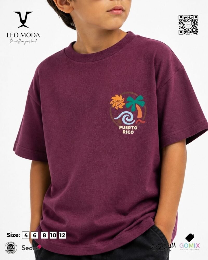 Alternative view of Boys' summer t-shirt-Aubergine