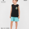 Summer children's boys-Black and turquoise