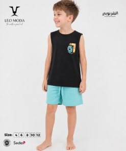 Summer children's boys-Black and turquoise
